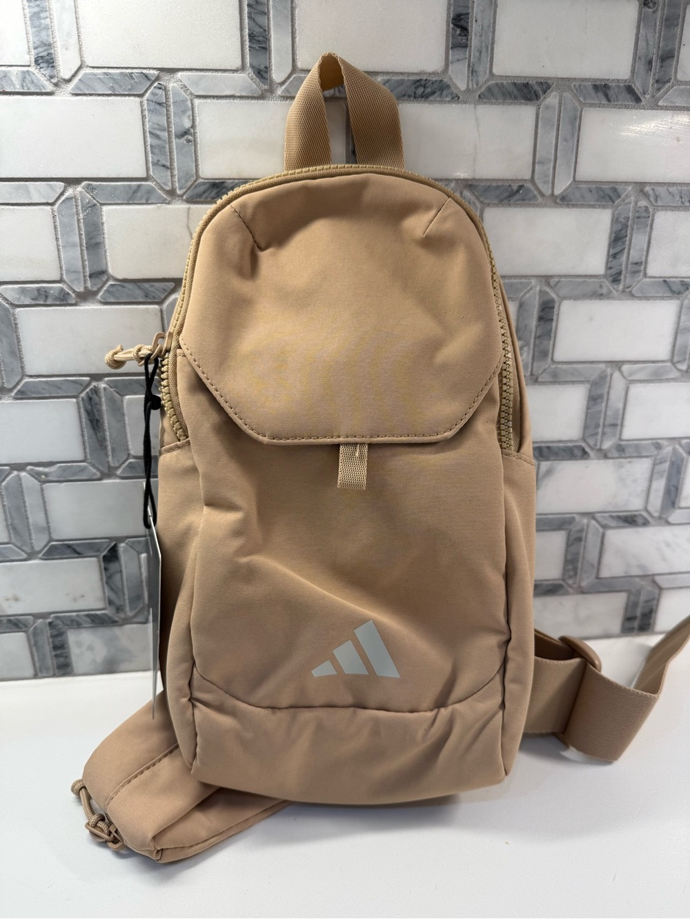 adidas Beige/Tan Crossbody Sling Bag